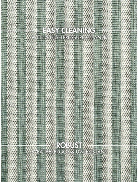 Zöld-krémszínű kültéri-beltéri szőnyeg 120x170 cm Haringey Linley – Ted Baker