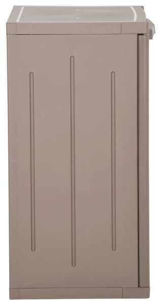 Barna PP fahatású kerti tárolószekrény 65 x 45 x 88 cm
