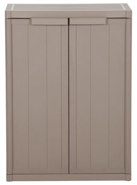 Barna PP fahatású kerti tárolószekrény 65 x 45 x 88 cm