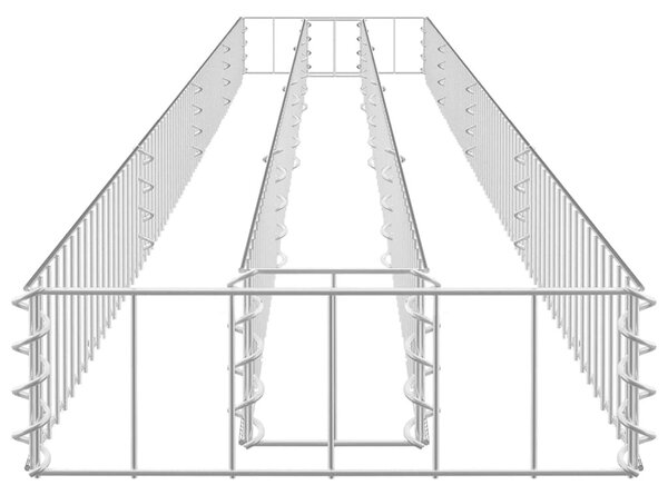 Horganyzott acél gabion magaságyás 360 x 30 x 10 cm