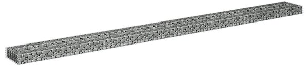 Horganyzott acél gabion magaságyás 360 x 30 x 10 cm