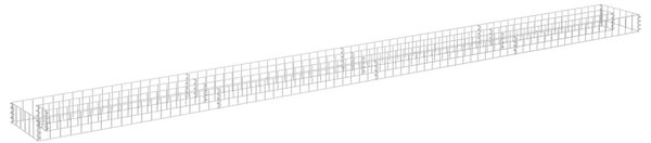 Horganyzott acél gabion magaságyás 360 x 30 x 10 cm