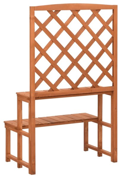Tömör fenyőfa rácsos virágtartó állvány 70 x 42 x 115 cm
