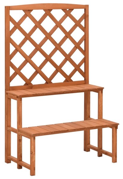 Tömör fenyőfa rácsos virágtartó állvány 70 x 42 x 115 cm