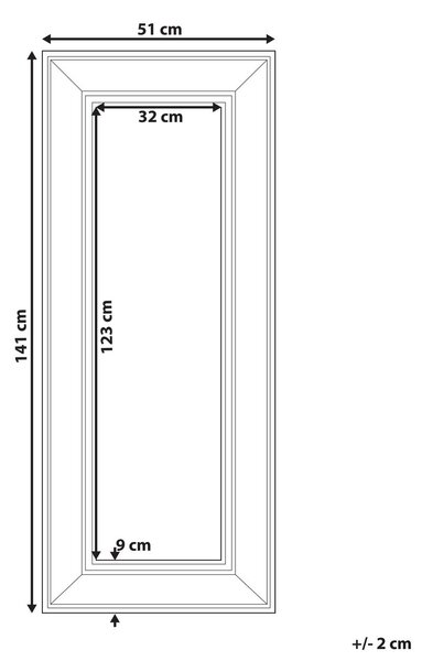 Falitükör ASPEN 51 cm 141 cm Arany