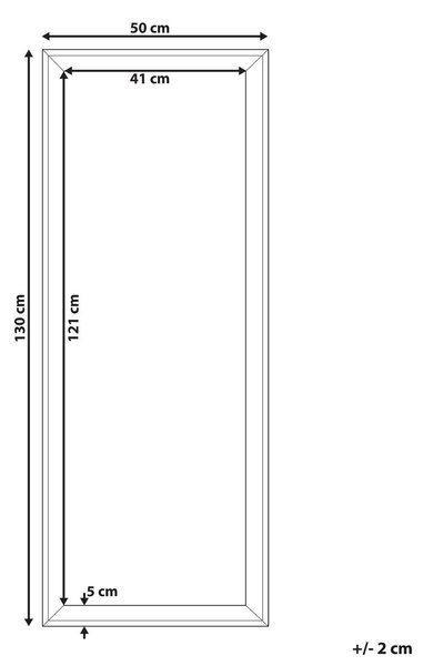 Falitükör BENON 50 cm 130 cm Törtfehér