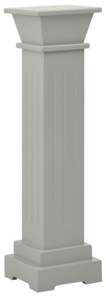 Klasszikus szürke MDF szögletes oszlop virágállvány 17x17x66cm