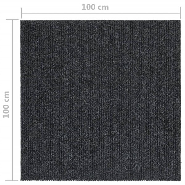 Antracitszürke koszfogó futószőnyeg 100 x 100 cm