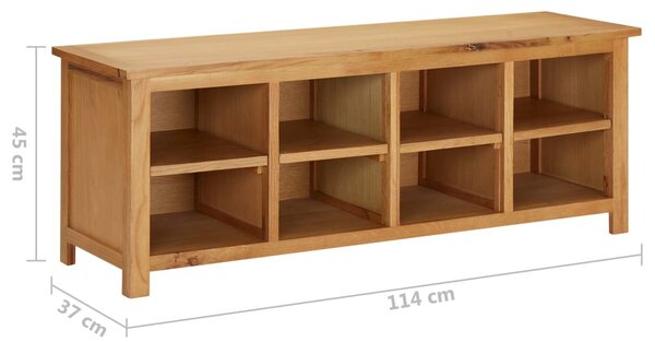 Tömör tölgyfa cipőtartó állvány 114 x 37 x 45 cm