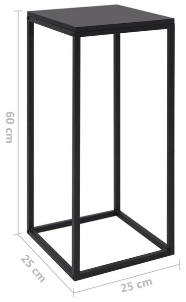 2 db fekete acél kisasztal