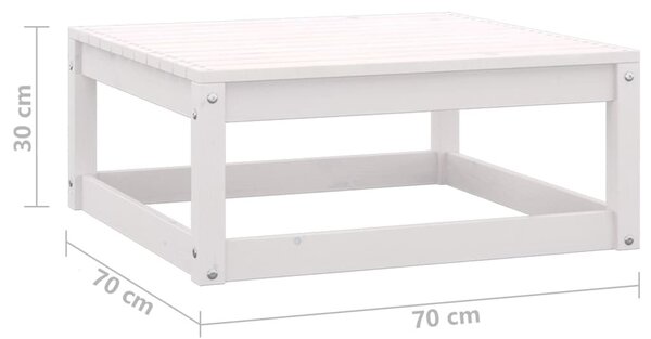 2 részes fehér tömör fenyőfa kerti bútorgarnitúra