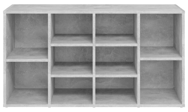 Betonszürke szerelt fa cipőtároló pad 103 x 30 x 55 cm