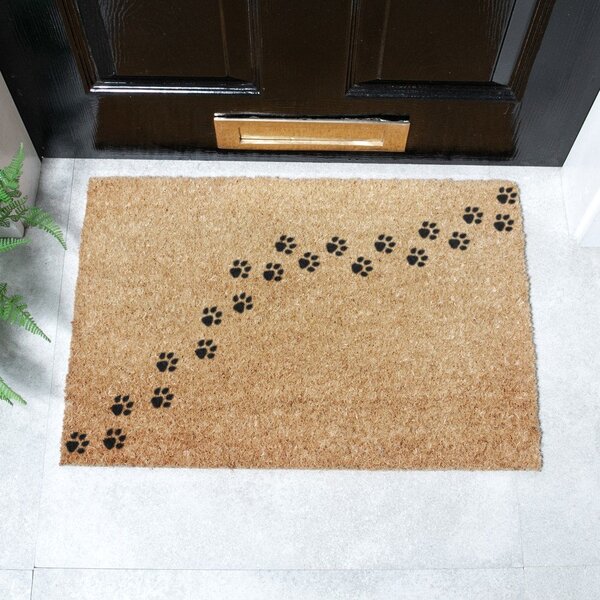 Kókuszrost lábtörlő 40x60 cm Paw Prints – Artsy Doormats