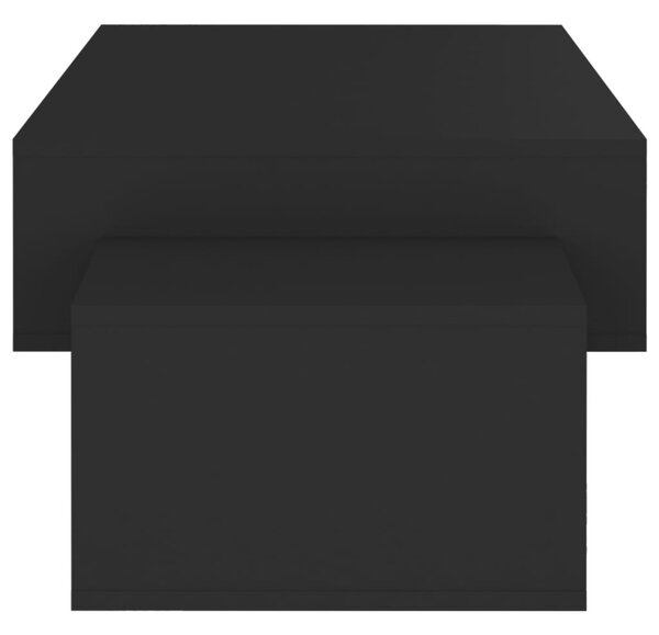 Fekete szerelt fa dohányzóasztal 105 x 55 x 32 cm
