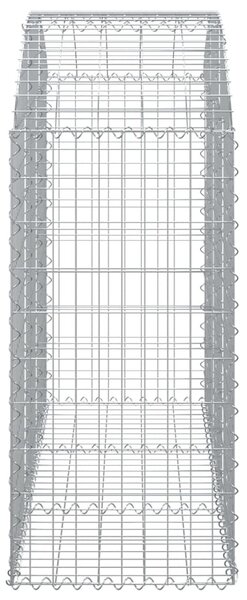 Íves horganyzott vas gabion kosár 150x50x100/120 cm