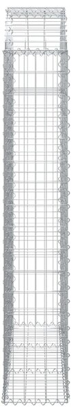 Íves horganyzott vas gabion kosár 150x30x160/180 cm