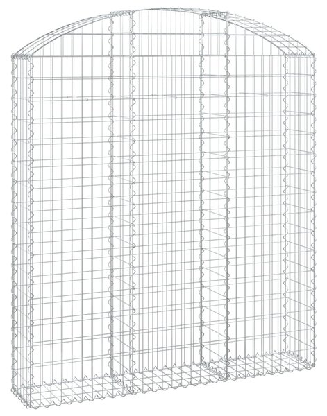 Íves horganyzott vas gabion kosár 150x30x160/180 cm