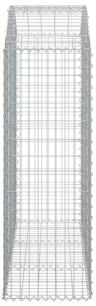 Íves horganyzott vas gabion kosár 150x50x140/160 cm