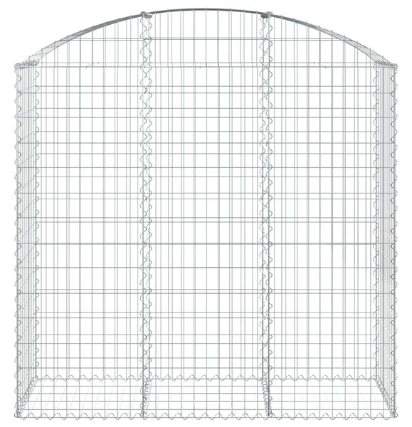 Íves horganyzott vas gabion kosár 150x50x140/160 cm
