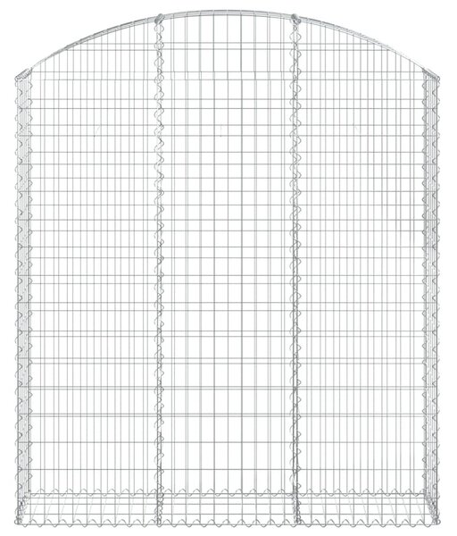 Íves horganyzott vas gabion kosár 150x30x160/180 cm