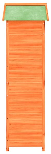 Barna tömör fenyőfa kerti szerszámtároló 120 x 53,5 x 170 cm