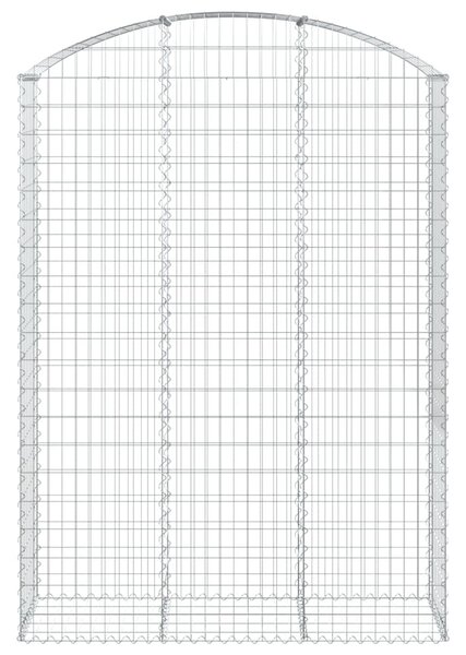 Íves horganyzott vas gabion kosár 150x50x200/220 cm