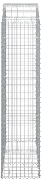 Íves horganyzott vas gabion kosár 150x50x200/220 cm