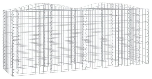 Íves horganyzott vas gabion magaságyás 200x50x100 cm