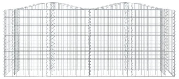 Íves horganyzott vas gabion magaságyás 200x50x100 cm