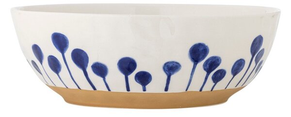 Fehér-kék kerámia tál ø 28 cm Linora – Bloomingville