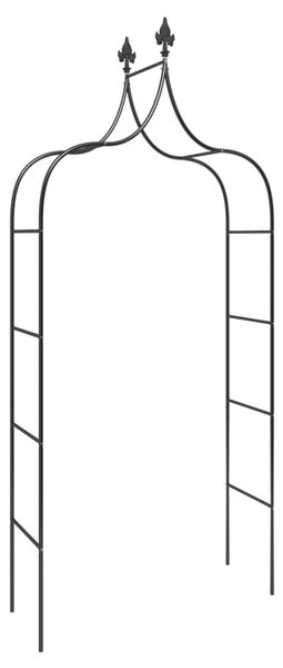 2 db fekete acél kerti boltív 120 x 38 x 260 cm