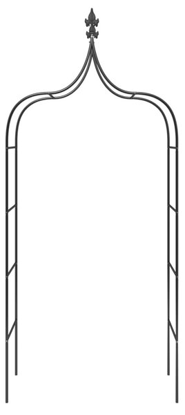2 db fekete acél kerti boltív 120 x 38 x 260 cm