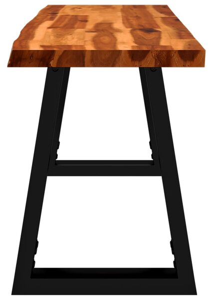 Tömör akácfa pad természetes éllel 110 cm