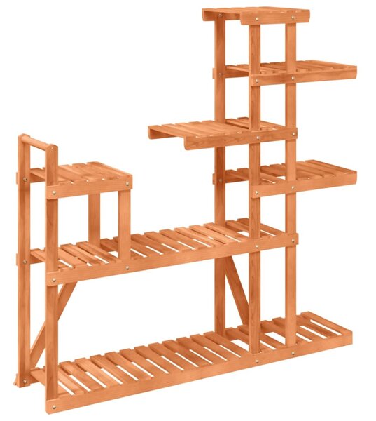 Tömör fenyőfa virágtartó állvány 110x25x111 cm