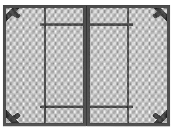 Antracitszürke acélhálós kerti asztal 110 x 80 x 72 cm