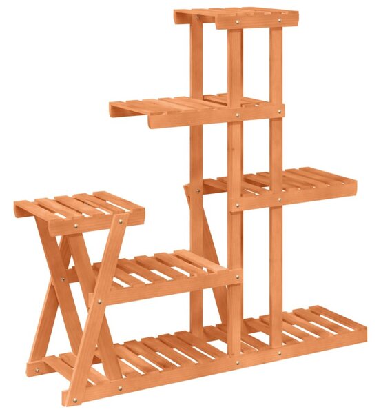 Tömör fenyőfa virágtartó állvány 95 x 25 x 96 cm