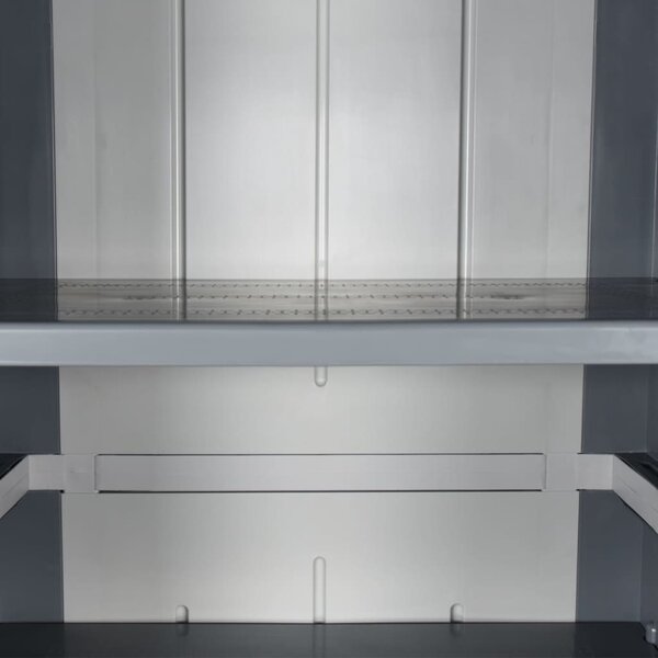 Szürke PP rattan kerti tárolószekrény 65 x 45 x 172 cm