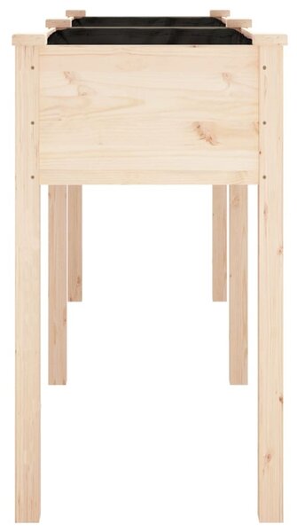 Tömör fenyőfa kerti ültetőláda béléssel 161 x 45 x 76 cm