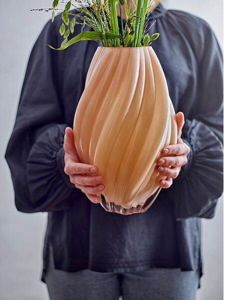 Narancssárga üveg váza (magasság 30 cm) Kanji – Bloomingville