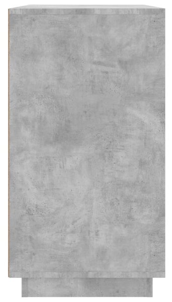 Betonszürke szerelt fa tálalószekrény 80 x 34 x 75 cm