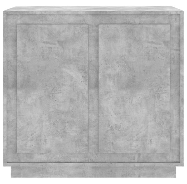 Betonszürke szerelt fa tálalószekrény 80 x 34 x 75 cm