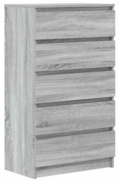 Szürke sonoma színű szerelt fa fiókos szekrény 60 x 36 x 103 cm