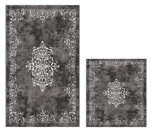 Szürke fürdőszobai kilépő szett 2 db-os 60x100 cm – Foutastic