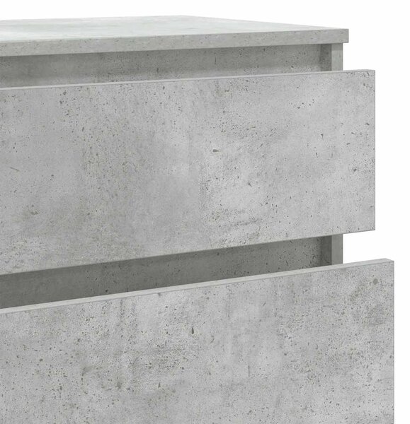 Betonszürke szerelt fa fiókos szekrény 60 x 36 x 103 cm