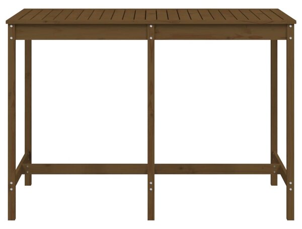 Mézbarna tömör fenyőfa kerti asztal 159,5 x 82,5 x 110 cm