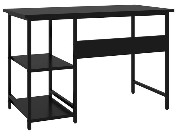 Fekete MDF és fém számítógépasztal 105 x 50 x 72 cm