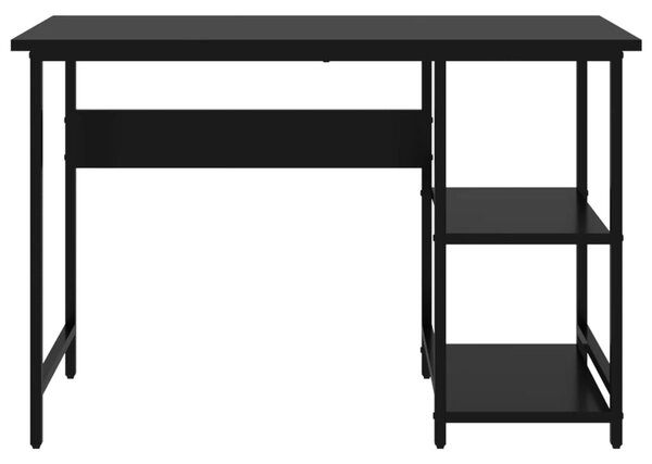 Fekete MDF és fém számítógépasztal 105 x 50 x 72 cm