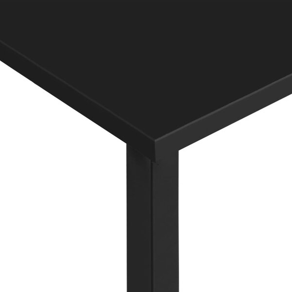 Fekete MDF és fém számítógépasztal 105 x 50 x 72 cm