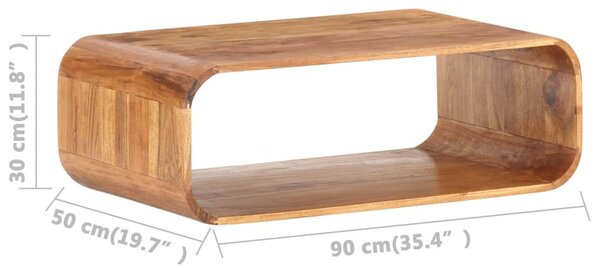 Tömör akácfa dohányzóasztal 90 x 50 x 30 cm