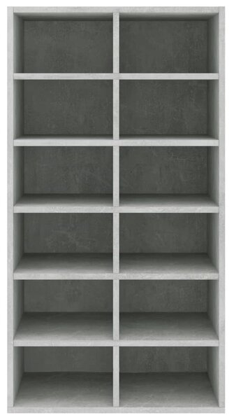 Betonszürke szerelt fa cipőtartó 54 x 34 x 100,5 cm
